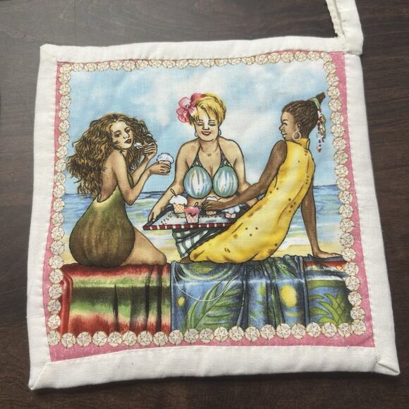 Fruit Ladies Mary Stewart Cheeky Fruit Bums Handmade Pot Holders Hanging Kitchen - Picture 7 of 13